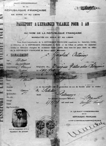 French passport of Armenian man