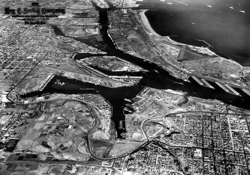 East of San Pedro, aerial view