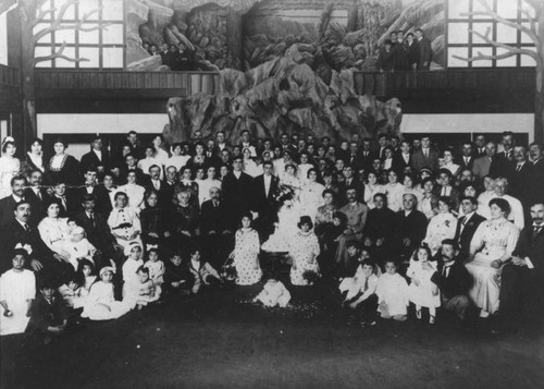 Armenian American family wedding portrait