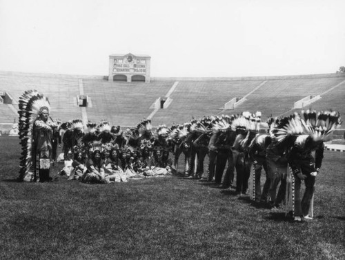 Half-time event at the Rose Bowl, view 1