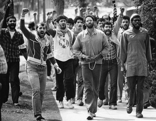 PLO demonstration along Wilshire Boulevard