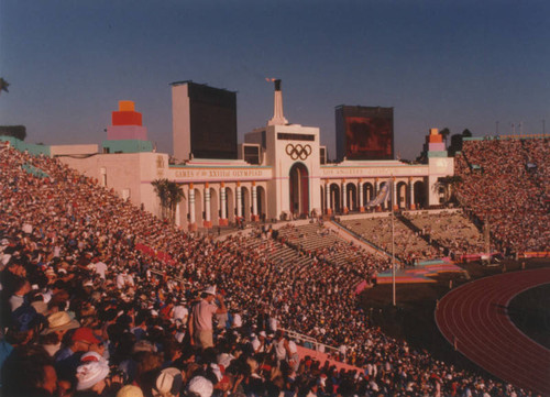 Peristyle end of Coliseum during Olympics