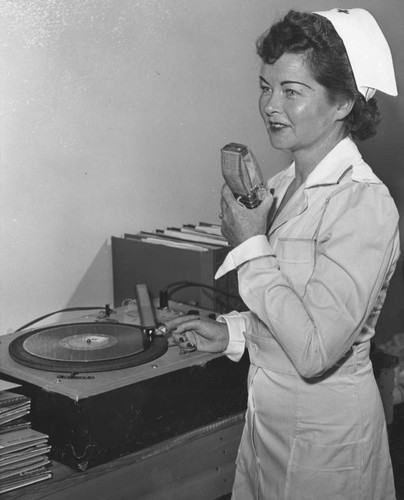 Mrs. Guy Whorton, San Fernando V.A. Hospital "disk jockey"