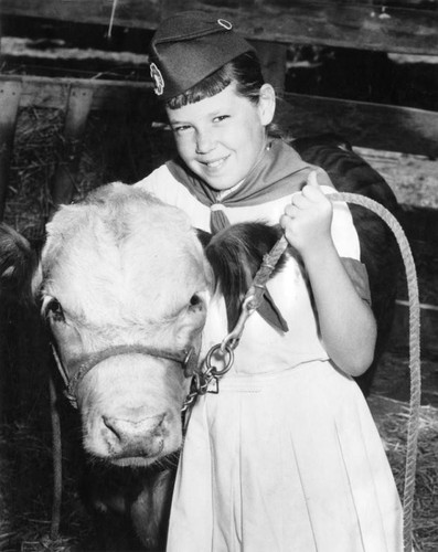 Girl exhibits at fair