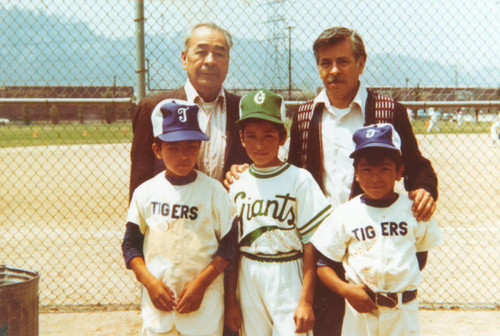 Family at a ball park