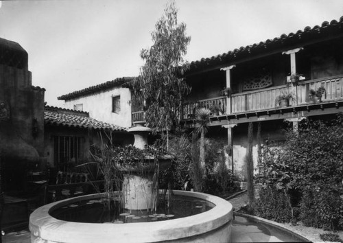 Mexican Village, fountain and courtyard