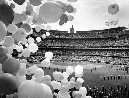 Bands and balloons, Dodger Stadium