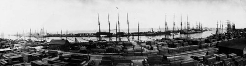 Lumber yard on the docks