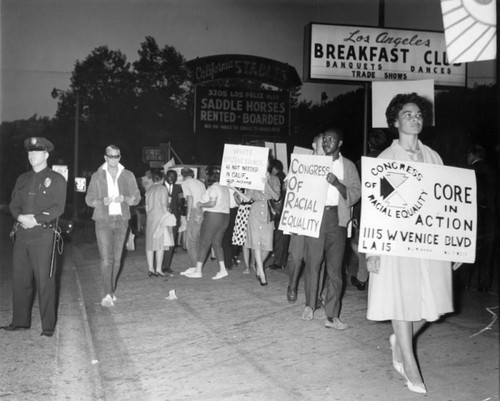 Pickets march