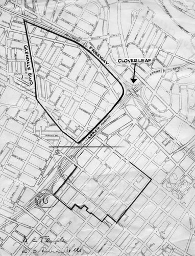 Map of proposed slum clearance