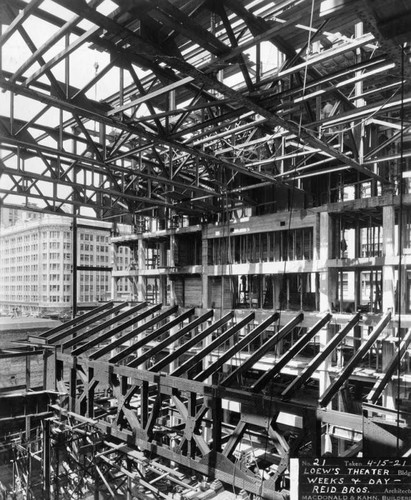 Loew's State Theatre construction