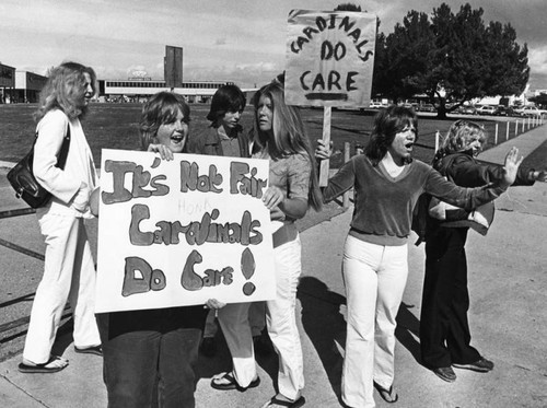 Students protest budget cuts — Calisphere