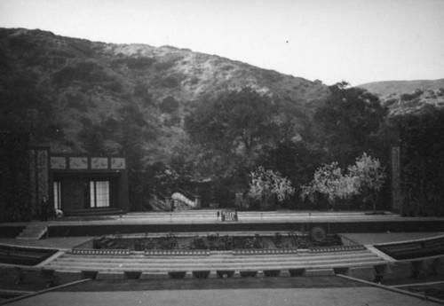 Madame Butterfly stage set at the Hollywood Bowl