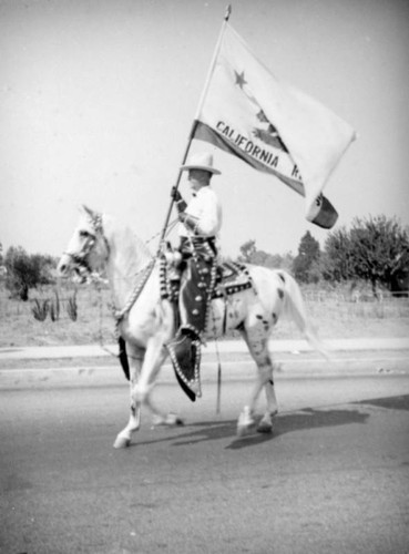 Man with a California flag