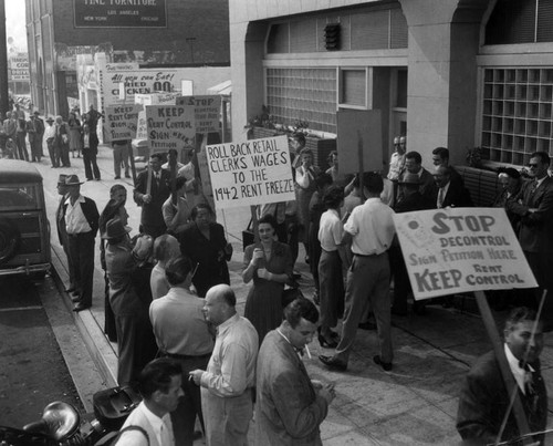 Rent control demonstration