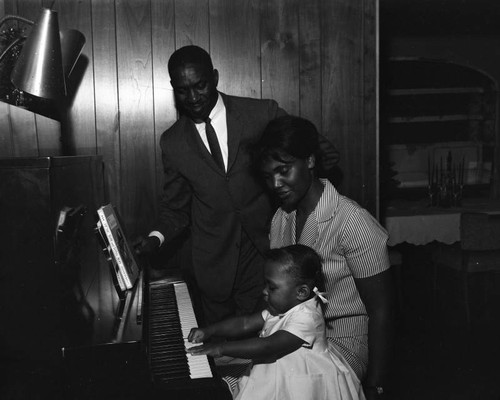 Unidentified African American family at home