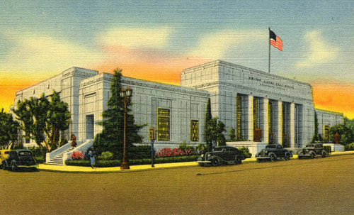 Hollywood Post Office, postcard