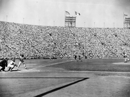 Dodger game at the Coliseum