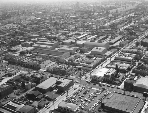 Las Palmas Avenue and Santa Monica Boulevard, Hollywood, looking southeast