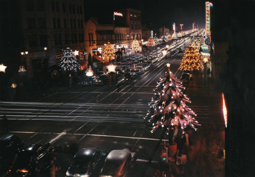 Hollywood Boulevard at Christmas time