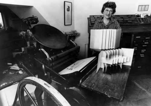 Woman printer at work