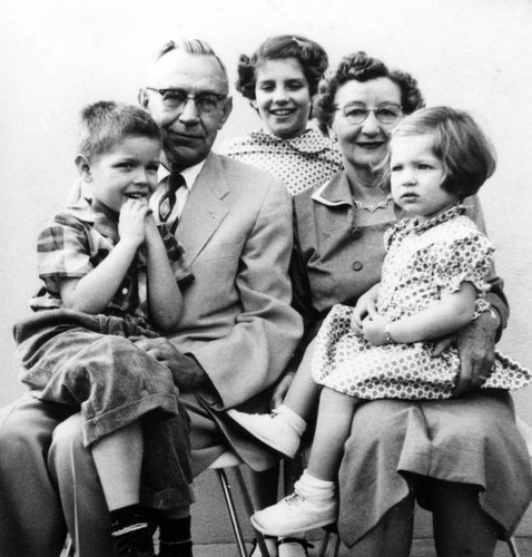 Grandparents with their grandchildren