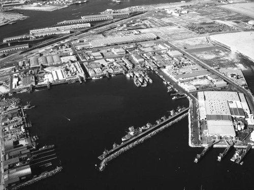 Fish Harbor, Los Angeles Harbor, looking northeast