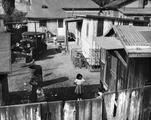 Children playing in the yard