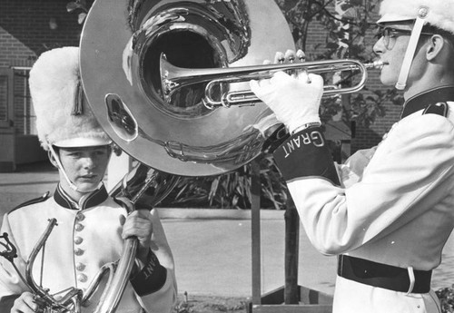 Grant High School marching band members, Honea and Joiner