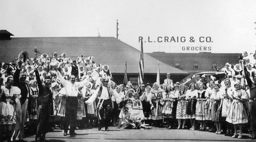 Welcoming party for Czechoslovakians, 1932 Olympics, view 4