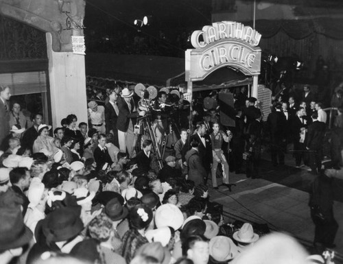 Cameras roll at the Carthay Circle Theatre