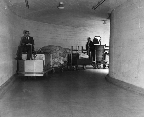 Transporting supplies at County Hospital