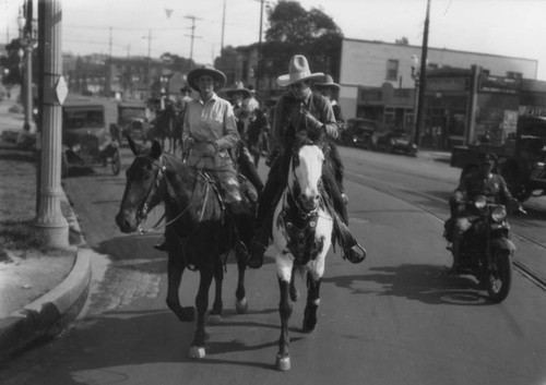 Parade participants on horseback, view 3