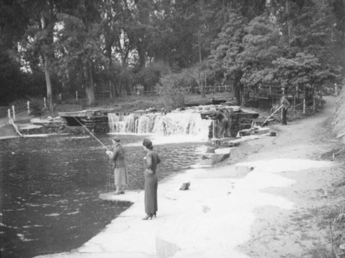 Women fishing at the Rainbow Angling Club in Azusa