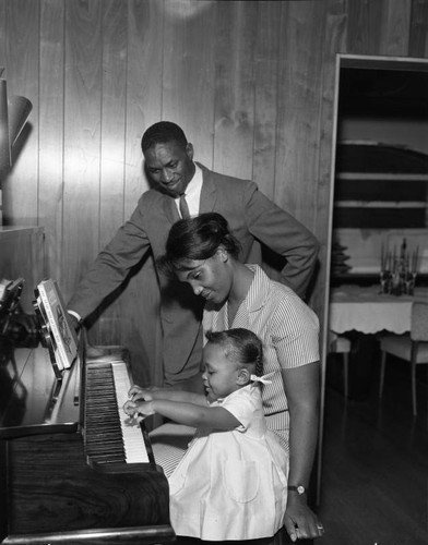 Unidentified African American family at home