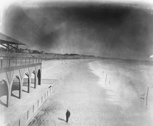 First Long Beach Municipal Auditorium beach scene