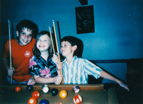 Cousins play pool