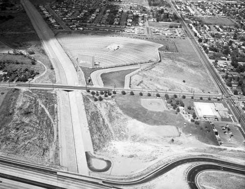 Laurel Drive-In, Pacoima, looking northeast