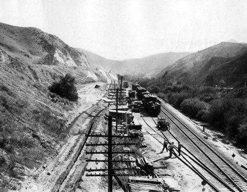 Mountains moved in highway relocation