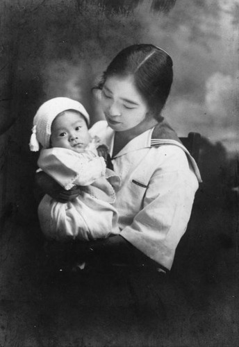 Japanese American woman and baby