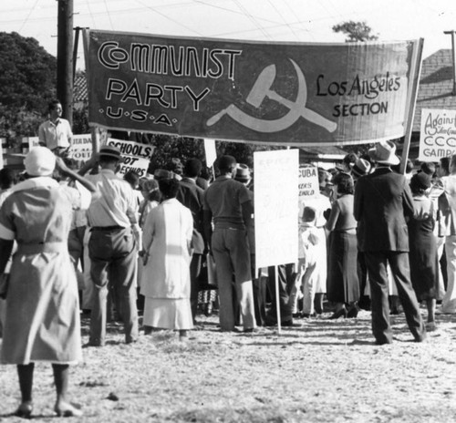 Crowd at communist rally