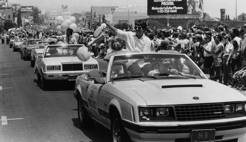 Zev Yaroslavsky rides in Gay Pride Parade