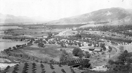 Panoramic view of Piru City — Calisphere