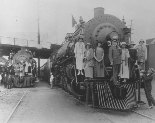 Frank Wiggins on train