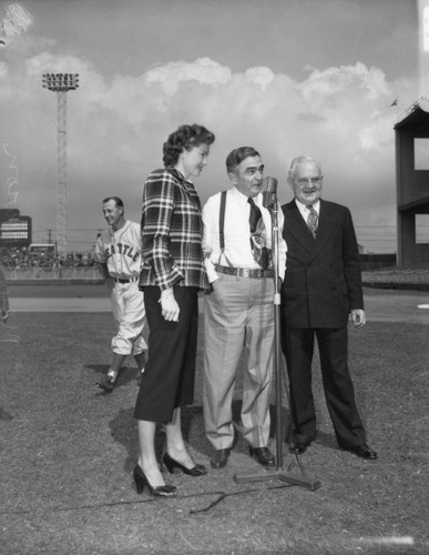 Dedication ceremony at Wrigley Field, Los Angeles