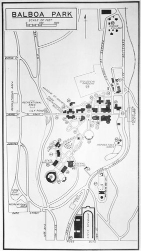 Balboa Park map, 1937