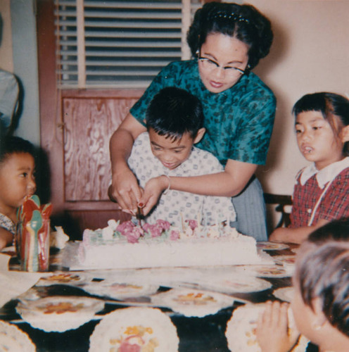 Birthday cake cutting