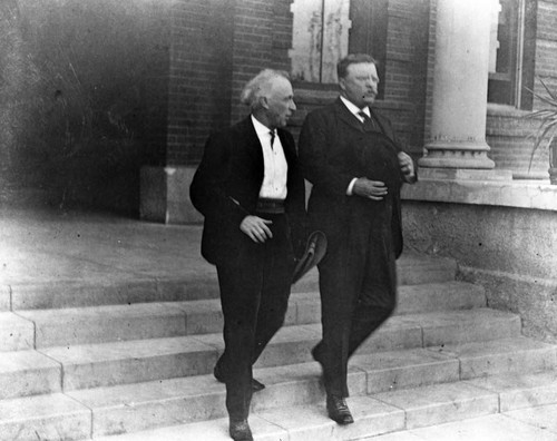 Teddy Roosevelt and Charles Lummis at Occidental College