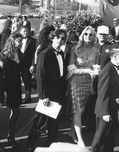 Celebrities arrive at the Shrine Auditorium