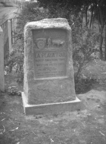 La Playa Trail stone marker